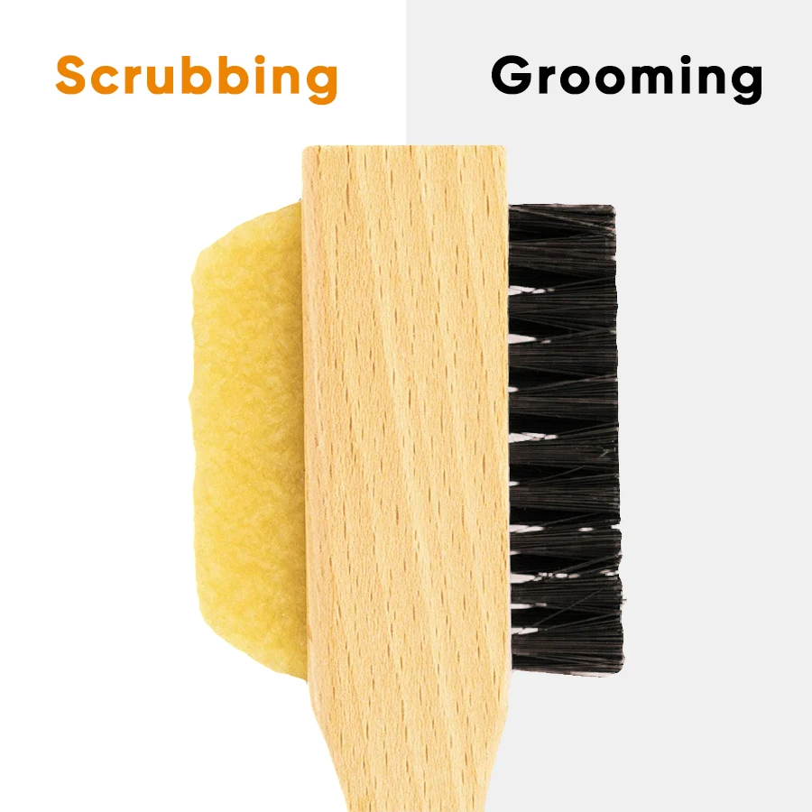 Yellow Rubber Suede Eraser with Soft Bristle Brush for Suede Cleaner and Nubuck Brush
