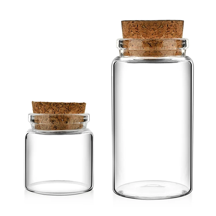 150mlsmall Test Tube with Cork Stopper Bottles Spice Container Jars Vials