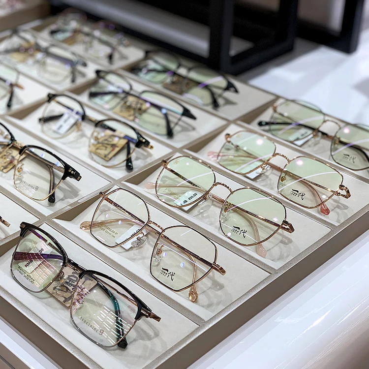 2022 Newest Custom Logo Eyeglasses Sunglasses Case 16 Slot Tray Eyewear Storage Box Lenses Display