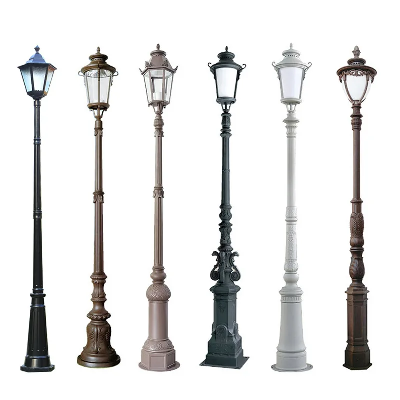 New design garden mini vintage modern cast iron pole lamp garden light outdoor light pole