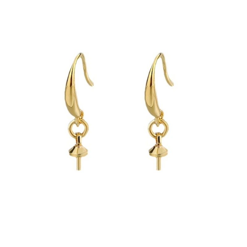 factory direct sales Pearl Jewellery Ear hook semi-finished product  rorose gold  silvery Short Earrings accessories wholesale