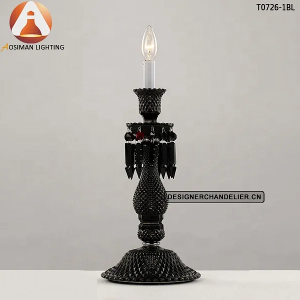 Black Crystal Table Lamp