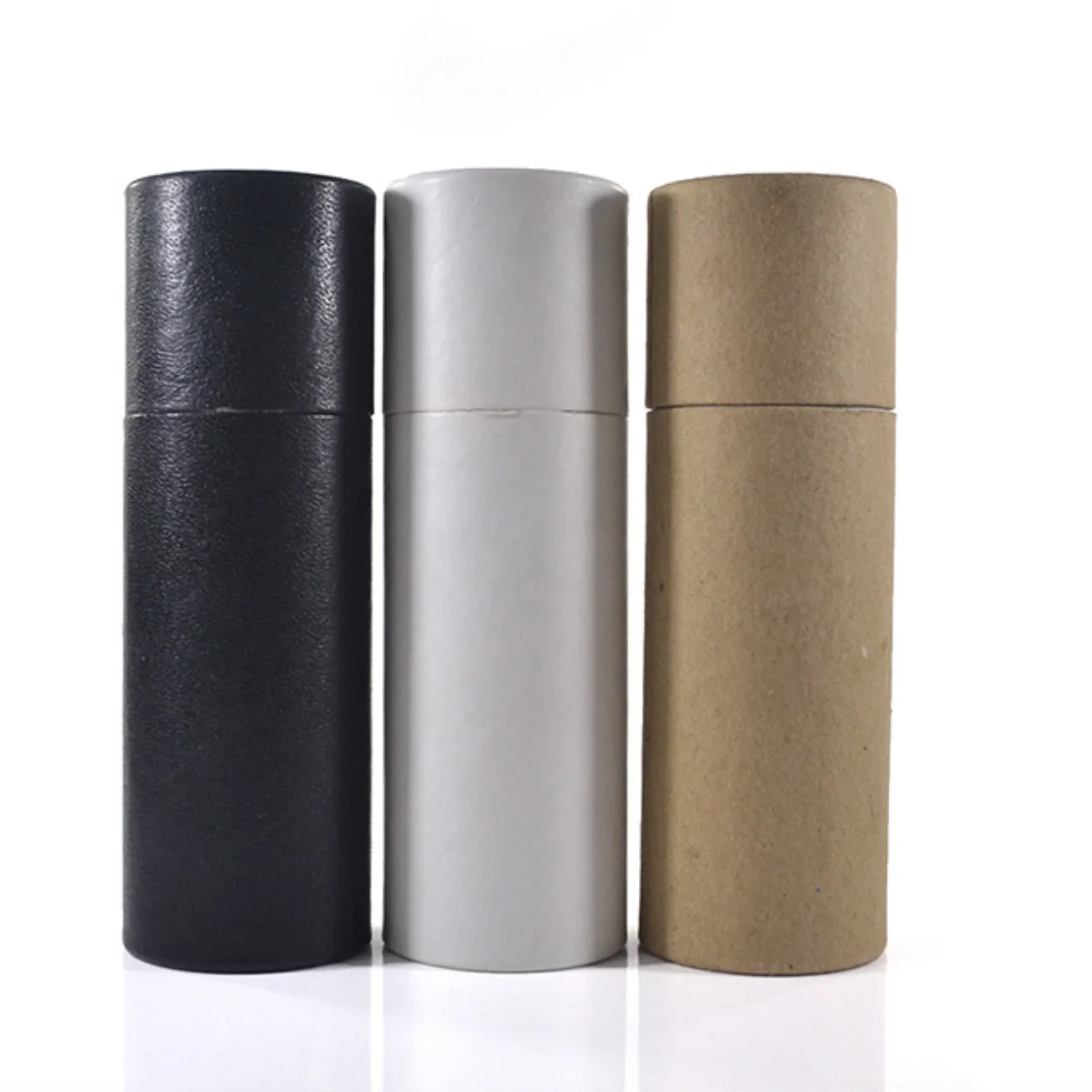 In stock 10ml 30ml 50ml cosmetic packaging recycled kraft cardboard white brown black paper