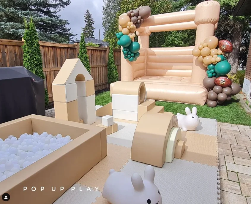 Hot Sale Tan Beige White Soft Play Set Children Indoor Outdoor Rental Hire Soft Play Climbing Tunnel Soft Play Equipment Set