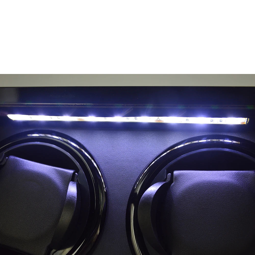 GC03-D20BB-L-A Perfect Quality super quiet motor MDF wood Door sensor LED Light watch winder for Watch enthusiasts