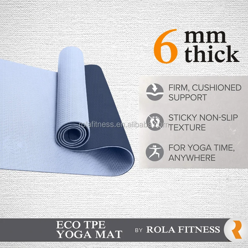 Anti Slip Custom Logo Eco Friendly Biodegradable Workout Fitness Exercise Yoga Mat Recyclable Sport TPE Yoga Mat