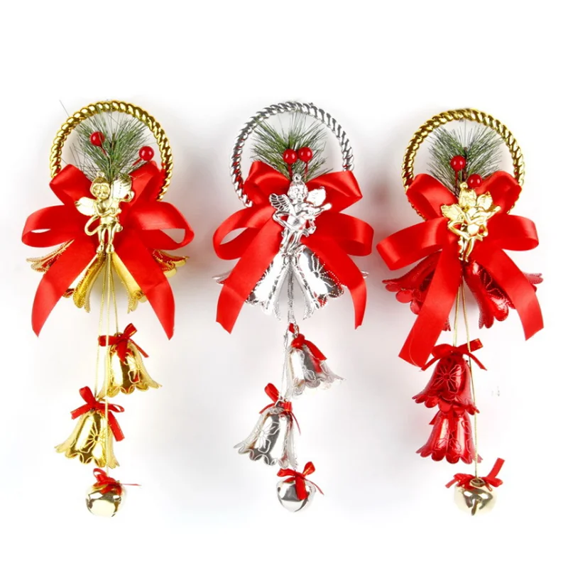 
Christmas Indoor and Outdoor Ornament Wreath with Bell Hanging Xmas Tree Decoration 