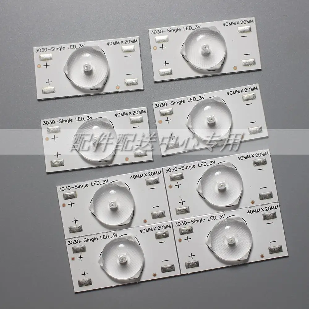 100pcs x 3v LED Diodes Bulbs Aluminum Plate 32-65 inch Tv Optical Lens Fliter Led Strips Backlight w/+- Mark Solder
