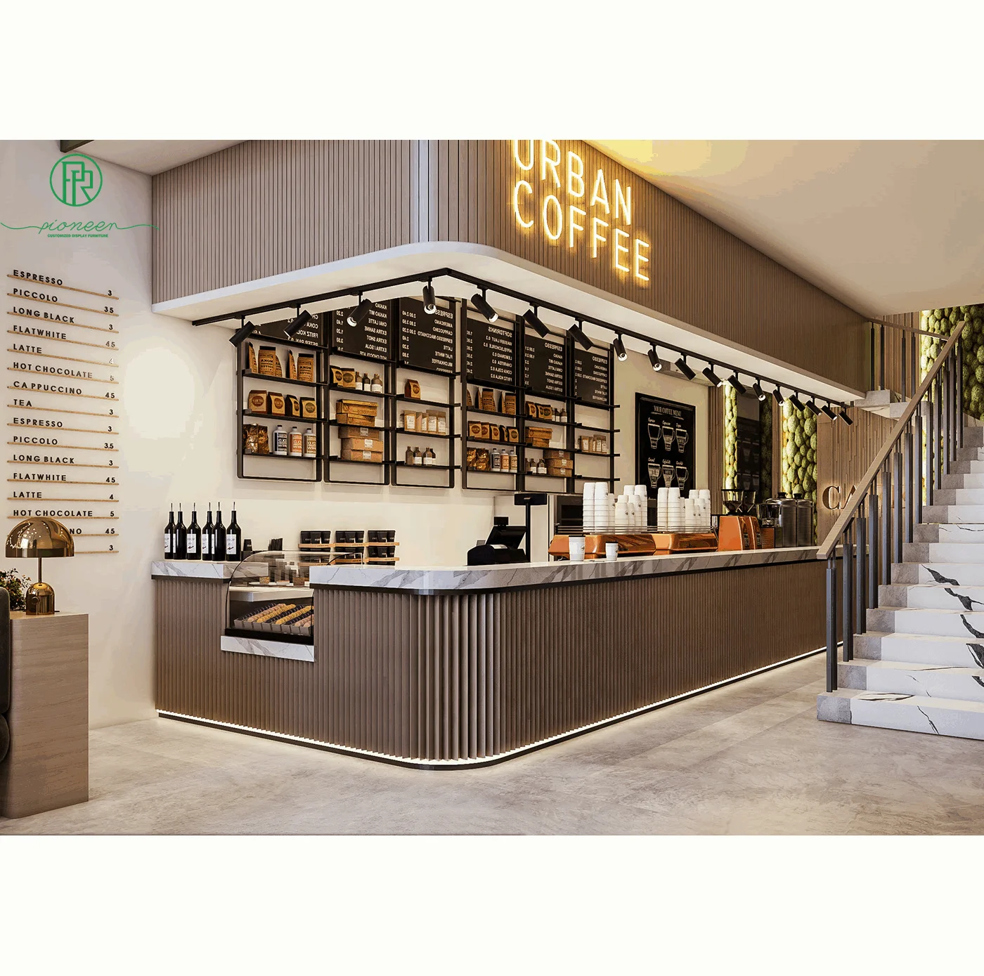 Commercial Coffee Shop Fitting Cafe Lounge Furniture Customized Booth Sofa for Bakery Bistro