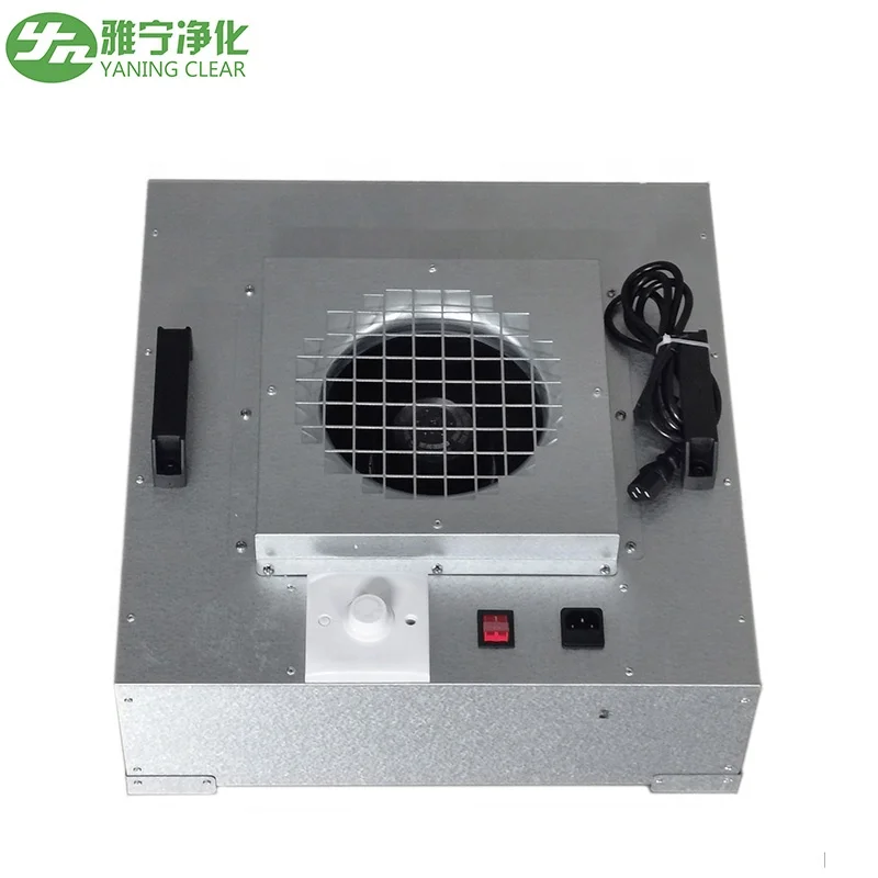 YANING 2*2 Size Ceiling Fan Filter Unit H14 HEPA Filter FFU Aluminum-zinc Coated 575*575 Fan Filter Unit