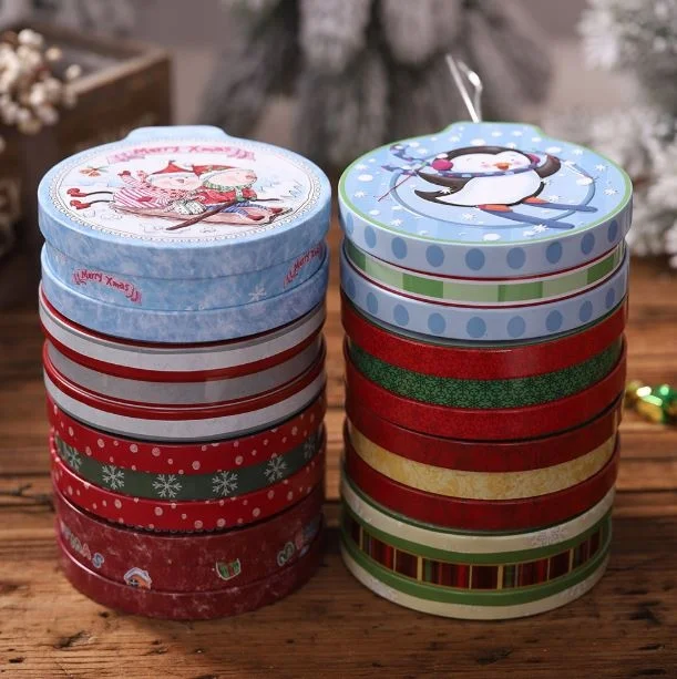 Fast Shipping custom printed mint food canning packaging empty metal round candy cans sale children christmas gift tin box