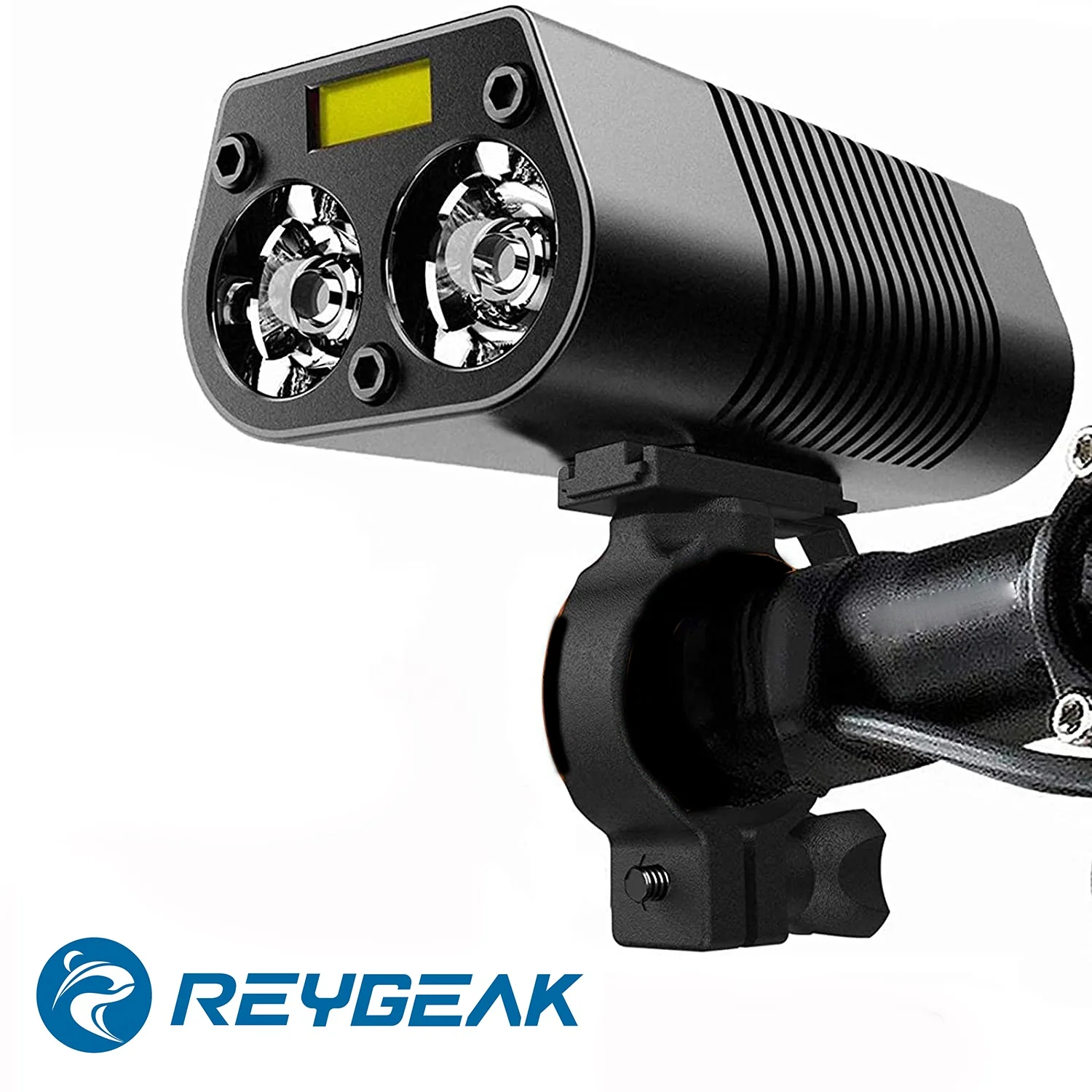 REYGEAK Bicycle Headlight Super Bright 750 Lumens Bike Lights For Night Riding Waterproof Rechargeable 4000 mAh Bike Light Set