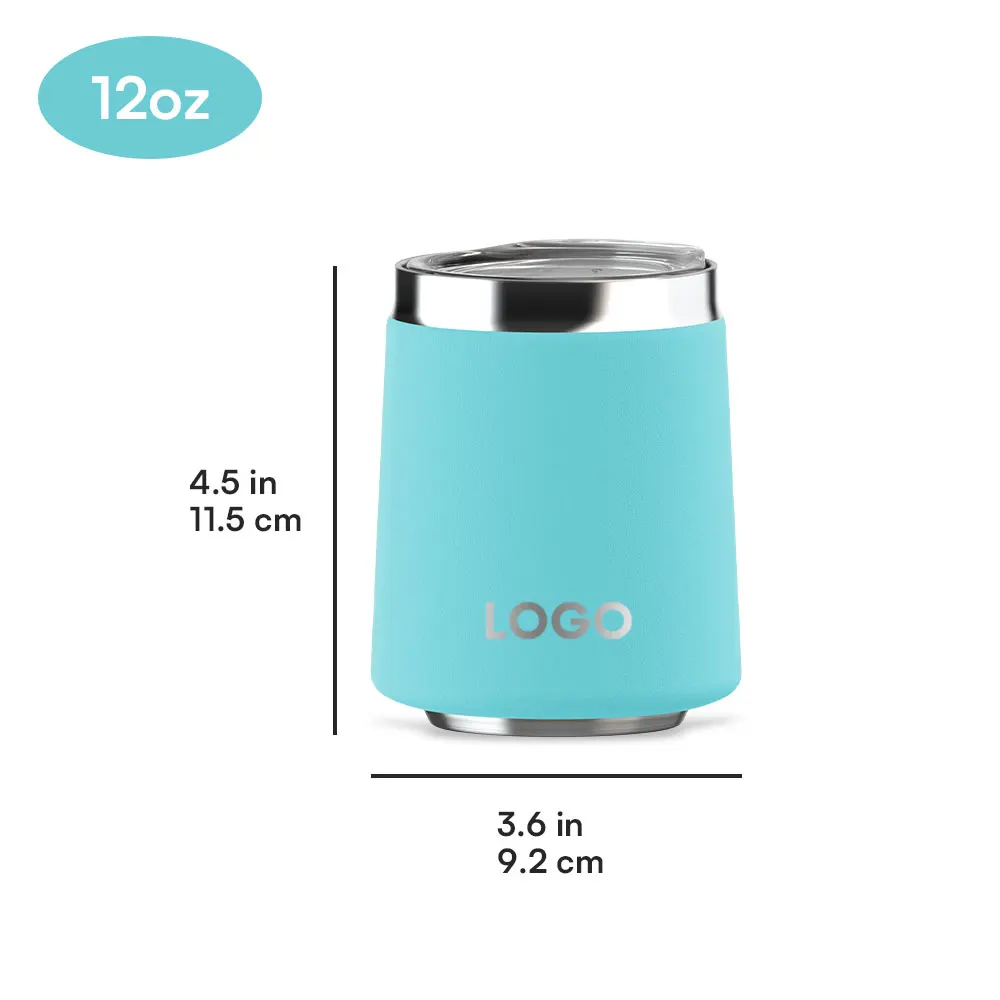 Factory Wholesale Stainless Steel 304 18/8 Coffee Mug 12oz 360ml Egg Shaped Double Walled Vacuum Customized Wine Tumbler