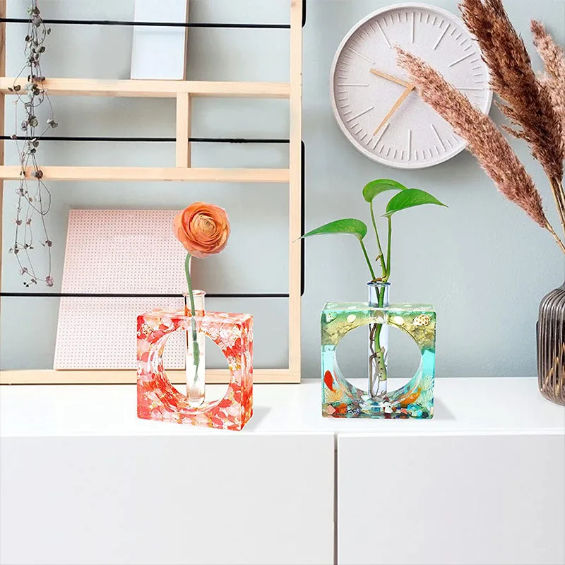 Silicone Molds Hexagonal Round Vase Test Tube Flower Device Culture Water Plant molds