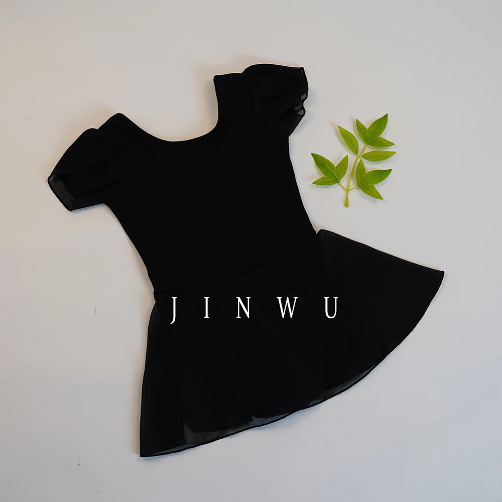 Hot Selling High Quality Low MOQ Black Girls Chiffon Ballet Dress for Training Wear