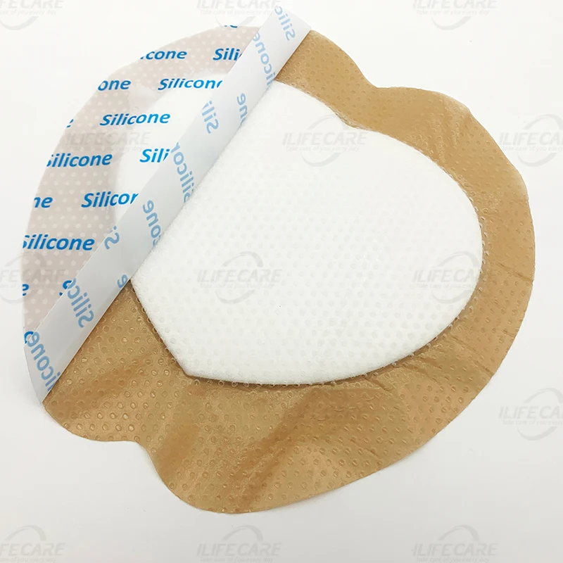 Silicone Foam Dressing with Gentle Adhesive Border Absorbency Foam Wound Bandage