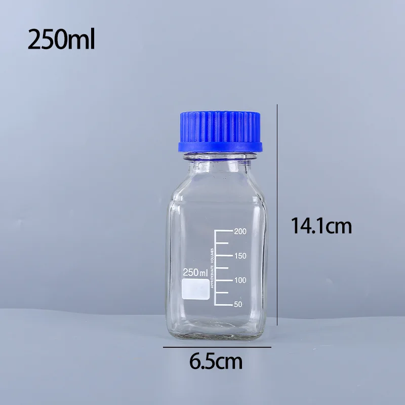 100 250 500 1000ml Borosilicate Bottles Chemical Reagent Glass Bottle Clear Laboratory Glassware
