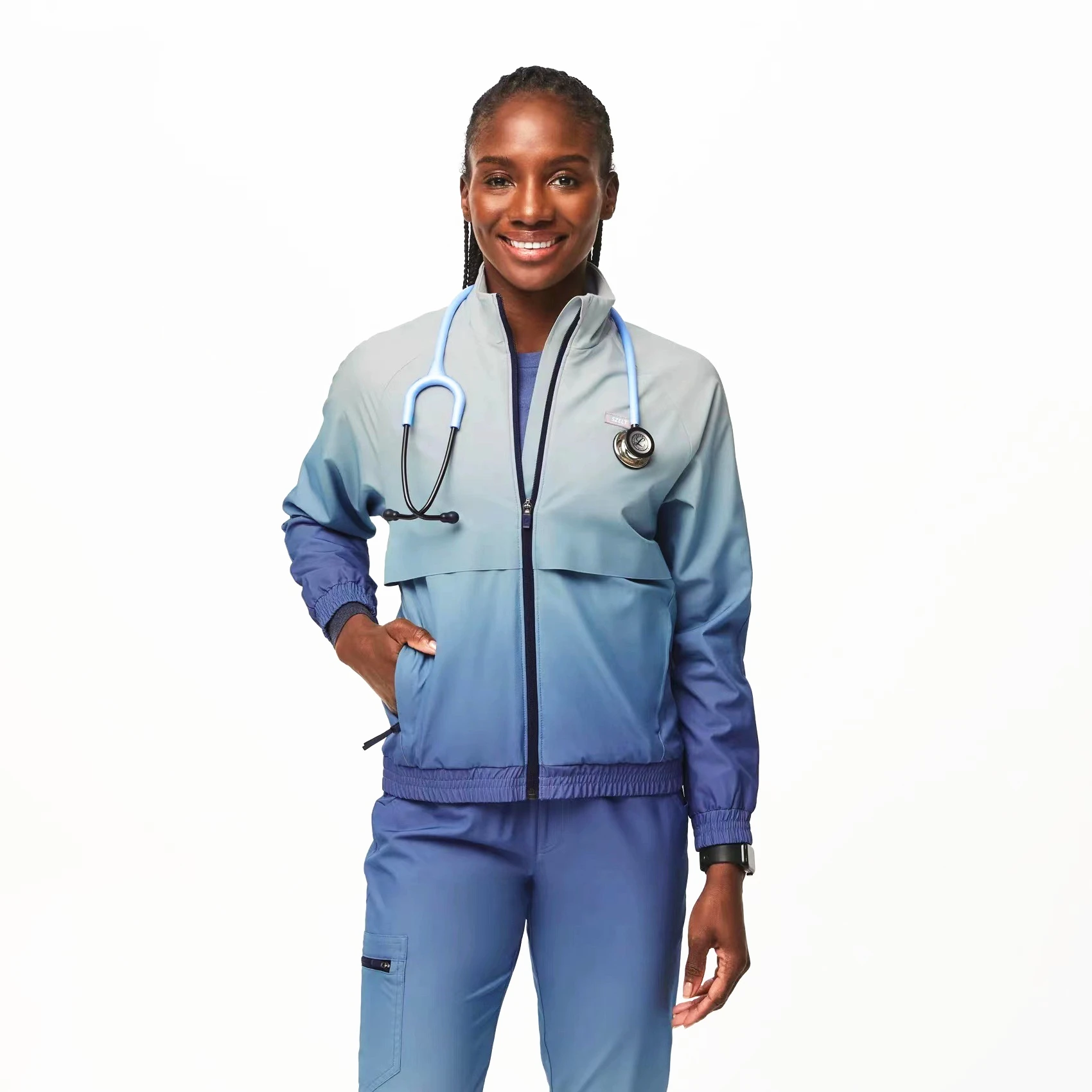 Wholesale Custom Uniformes Fashionable Stretchy Medical scrub skirt suit for nurses