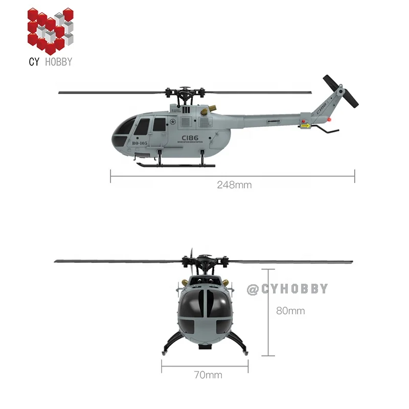 CYHOBBY 6G Four-way single-paddle RC mini helicopter without ailerons with fixed height