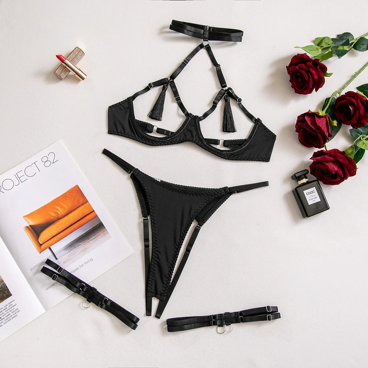 Femme 2025 See Through Panties Sexy in Nighty Lingerie Set Plus Size Sensual Women New Sexy Lingerie