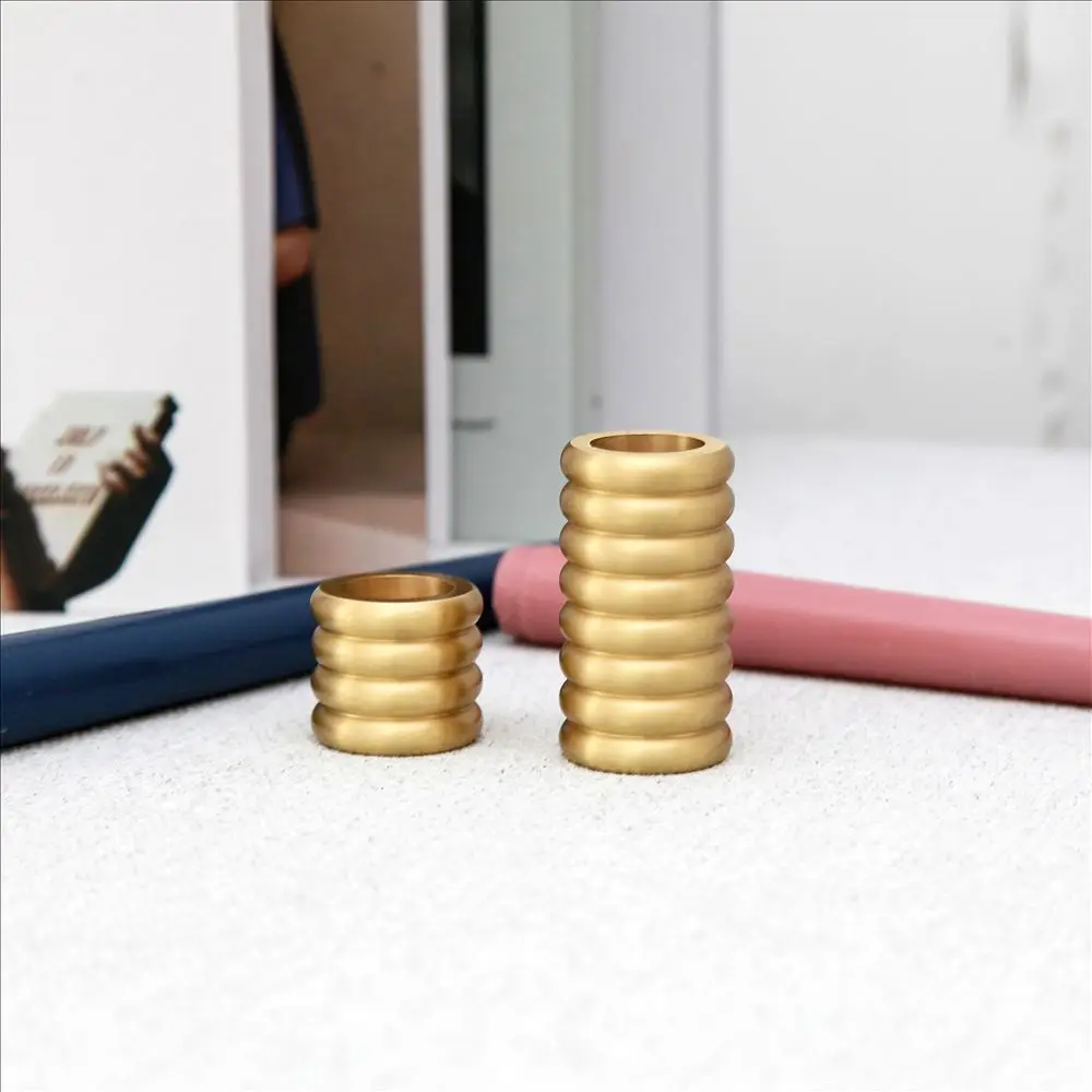 Латунный Подсвечник в скандинавском стиле цилиндрический подсвечник размером 34 мм/20 мм многофункциональный для дома и стола