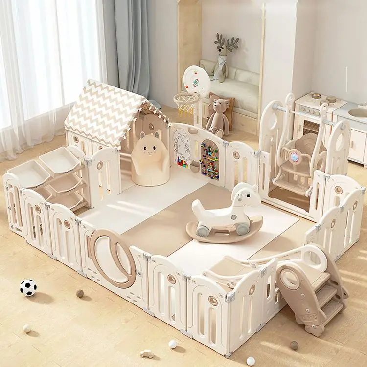 2023 Newest corralito bebe playpen for babies and toddlers play yard fence baby panel playpen kids fence foldable baby playpen