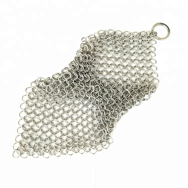 stainless cast iron cleaner steel cleaning metal wire mesh scrubber