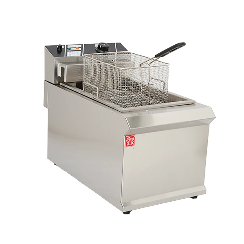 Fuqi Automatic Fryer Chicken Machine Commercial 12.5L Chicken Deep Fryer Commercial Single Tank Potato Chips Fryer