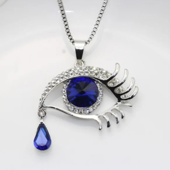 
Мода колье Злой Глаз проекции ожерелье для женщин, Рождественский подарок на день Святого Валентина 100 языков I Love You памяти ожерелья 