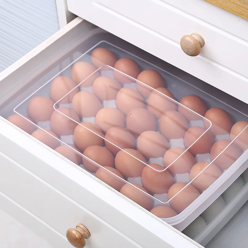 2024 Wholesale New Design egg organizer storage kitchen storage container egg storage box refrigerator