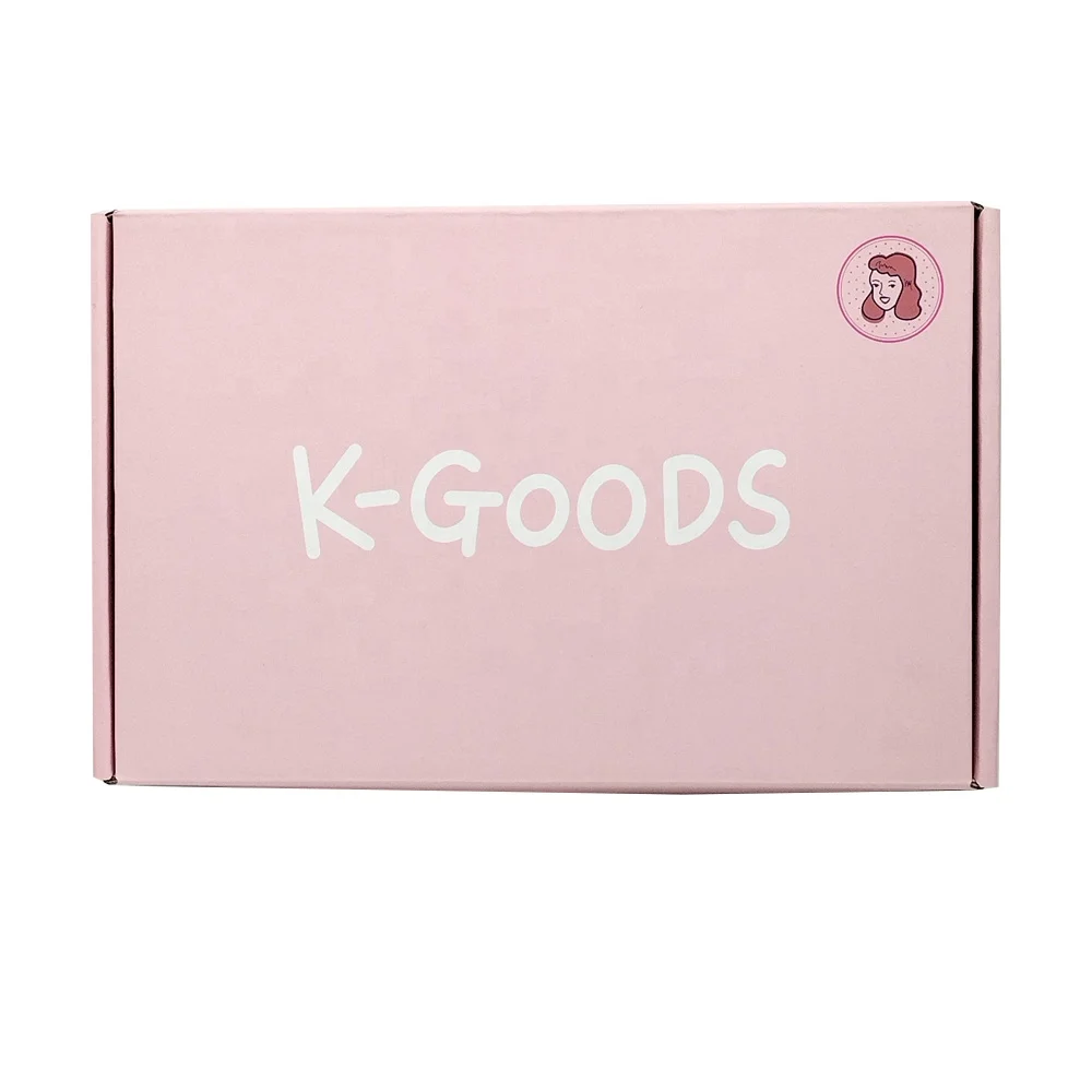 Free Design Baby Pink Custom Corrugated Paper Box for Women Skincare  Cosmetic Small Beauty Subscription Product Packaging