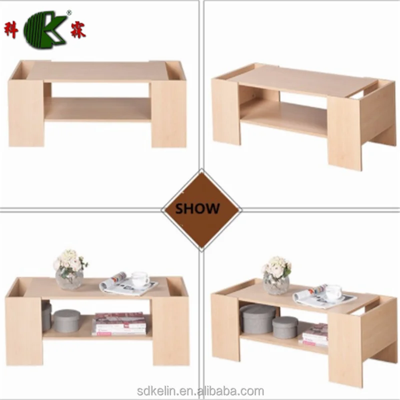 good price hot sell MDF /PB CARB P2 Grade simple wooden coffee table
