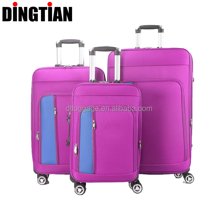 Polyester Fabric Carry On Suitcase 3 in 1 Trolley Travel Bag 3 Piece Luggage Sets for Travel outdoor products softside oxford