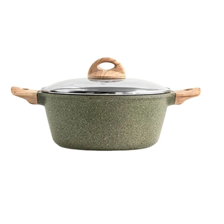 Carote Die Cast Aluminum Cooking Pot Non Stick Soup Pot Cooking Pots and Pans Cookware Sets Casserole with Glass Lid