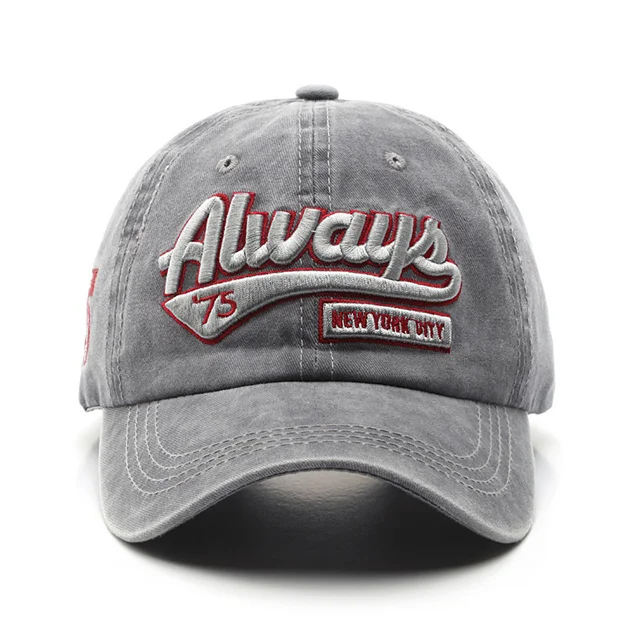 Customizable Embroidered Baseball Cap High-End Pure Cotton Waterproof Sun Visor Distressed Peaked Cap High Quality