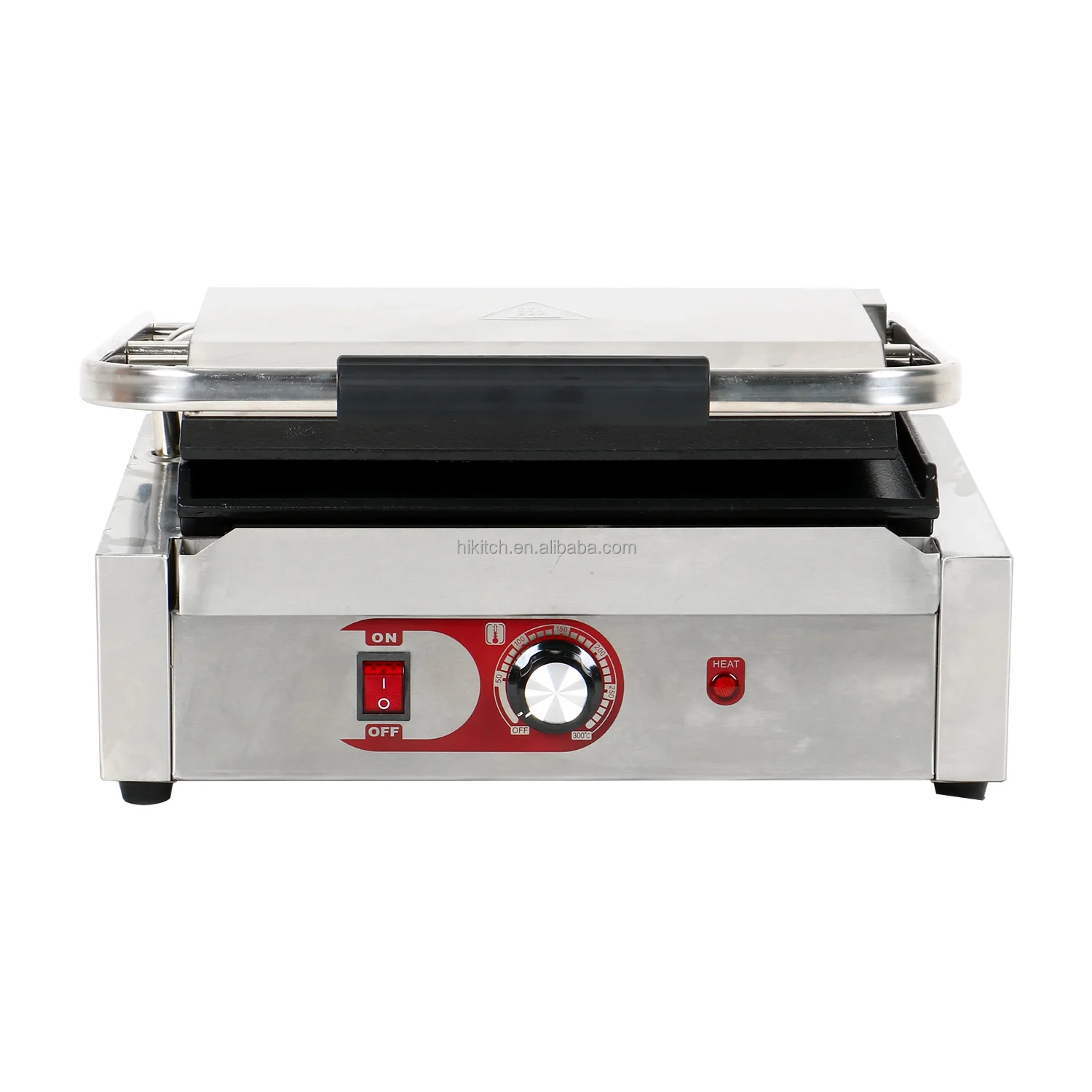 Upgraded commercial electric panini grill 811EB contact grill single head pancake sandwich grilled meat and steak press machine