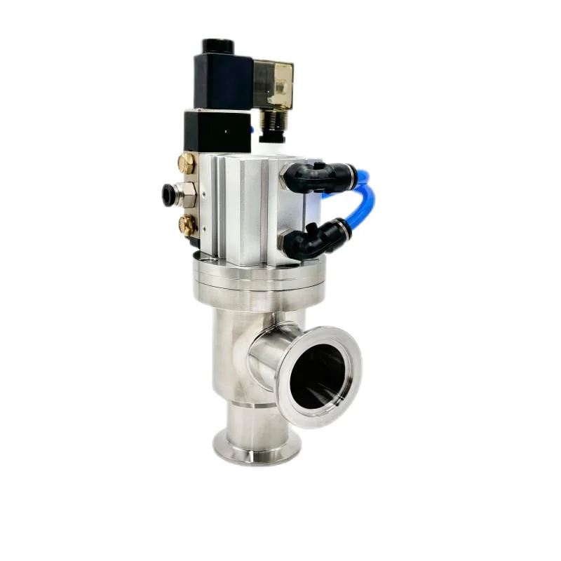 Stainless Steel Air Actuator High Vacuum Flapper Valve KF CF Bellows Vacuum Valve