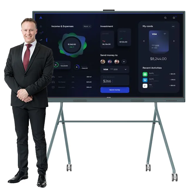 All in one smart panel digital board electronic interactive android 11.0 touch screen interactive