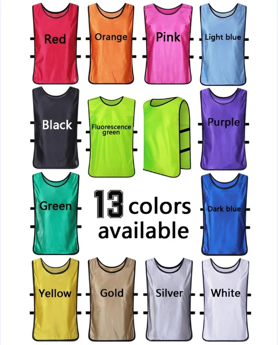 Cheap Custom Training Vests Sports Numbered Pinnies Soccer Bibs For Football Sport