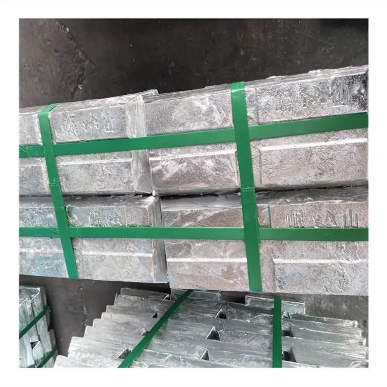 Высококачественный слиток цинка класса А 99.995% Прямая продажа с завода по низкой