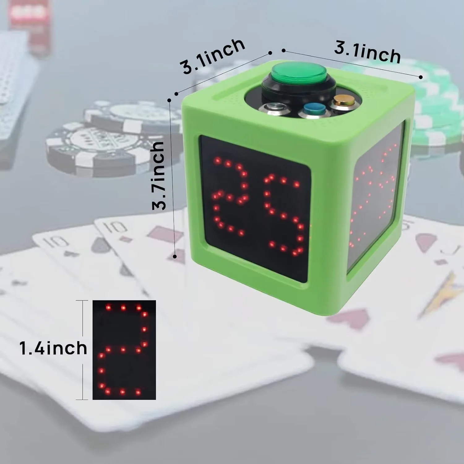New Poker Timer Shot Clock Countdown Stopwatch with 2 Sets of Custom Preset Timer for Poker/Chess/Mahjong/Party Game