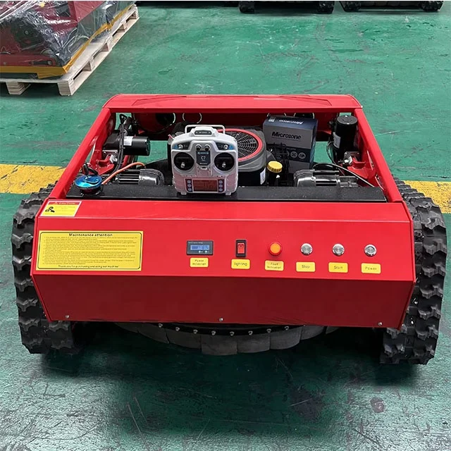 Free Shipping DIY Grade Zero Turn Lawn Mower Self-Propelled 4-Stroke Remote Control 24V Gasoline/Electric Track Cutting Bushes