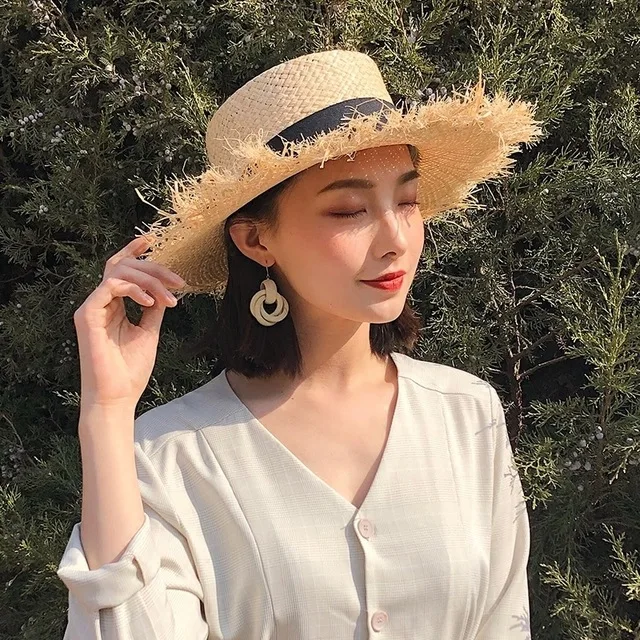 Hot Selling Summer Western Mexico Embroidery Panama Fedora Straw Sea Lifeguard For Man Raffia Straw Hat Woman