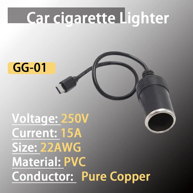 5V-12V Adapter Motor Electrical Female Charging Wire Power Car Cigarette Lighter Socket DC 12-24V Radio Tuner for RV Boat