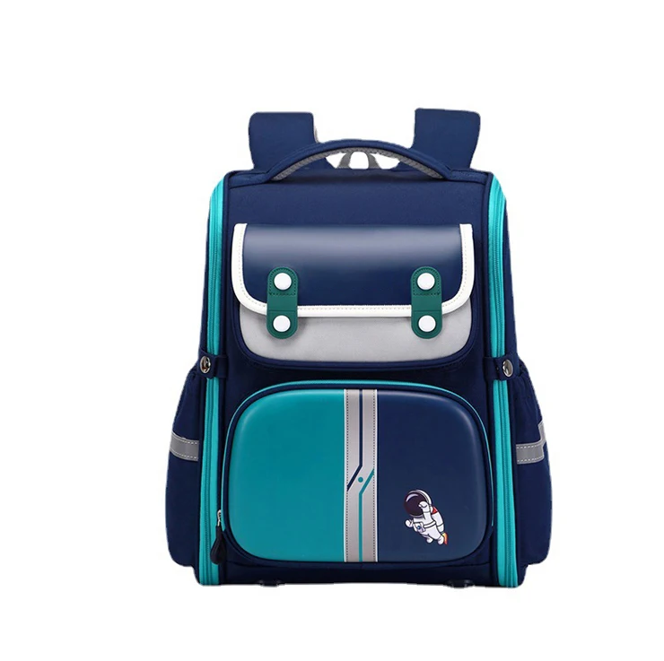 manufacture custom blue printed personalized brand leather back pack bag cheap school book backpack with logo for teenage