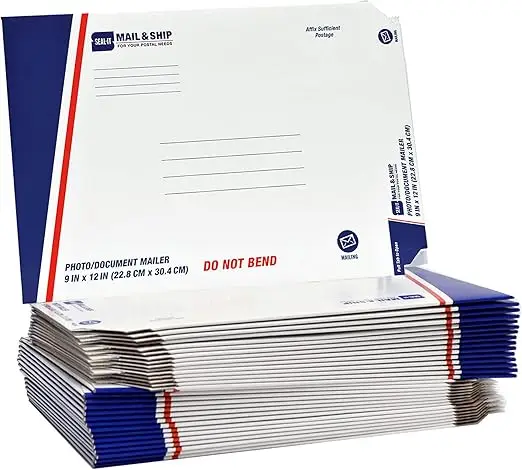 High Quality Custom Logo And Size Mail & Ship Photo/Document Mailer Chipboard 100% recyclable