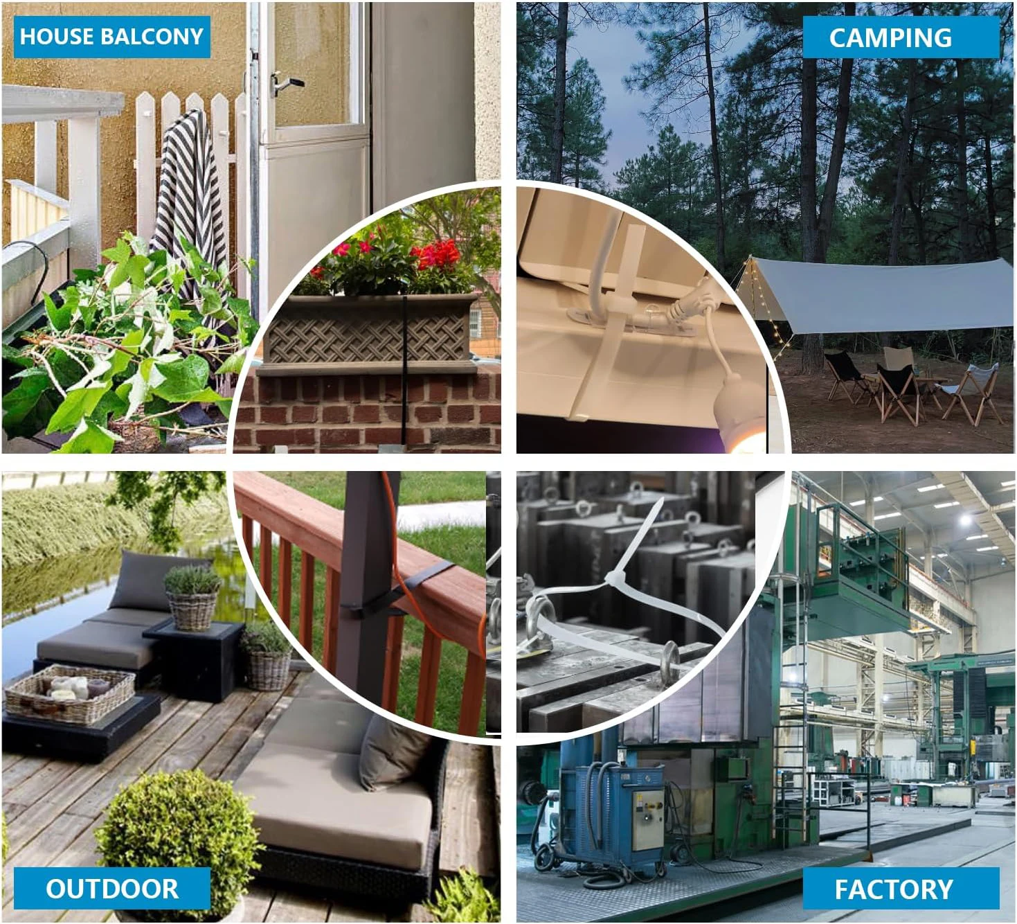 Wholesale Factory  Sample 100 Pcs Pack Strong Self-Locking Nylon 66 zip tie Cable Tie White Plastic cable ties