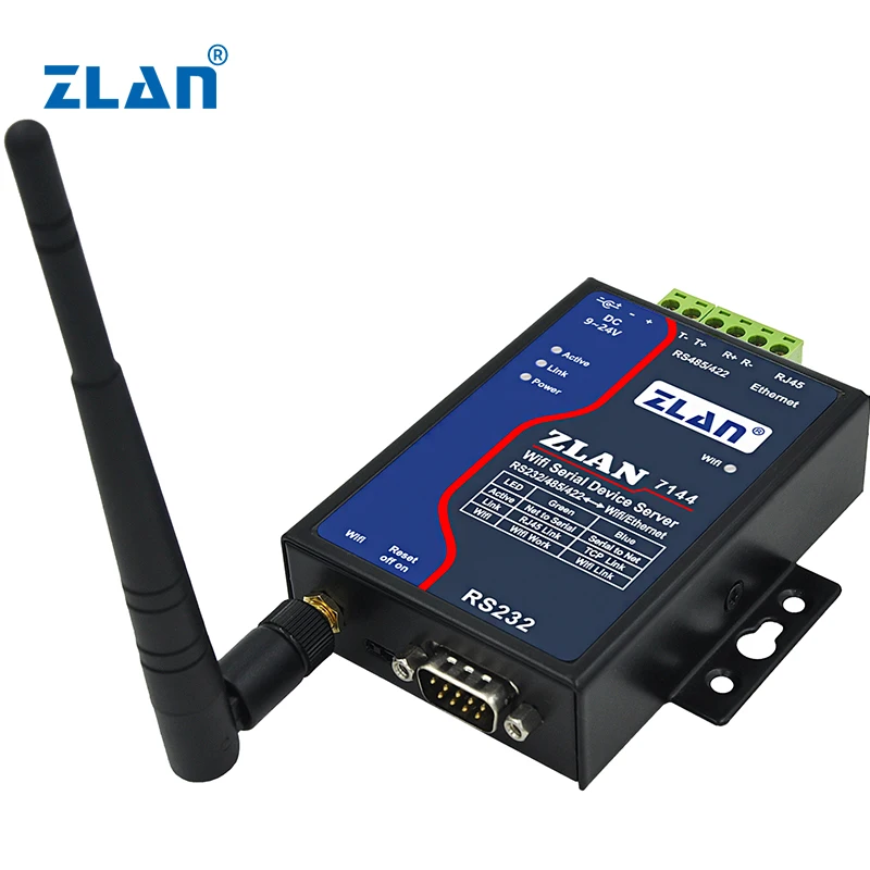ZLAN7144 high speed serial port RS232 RS485 RS422 to Wifi converter