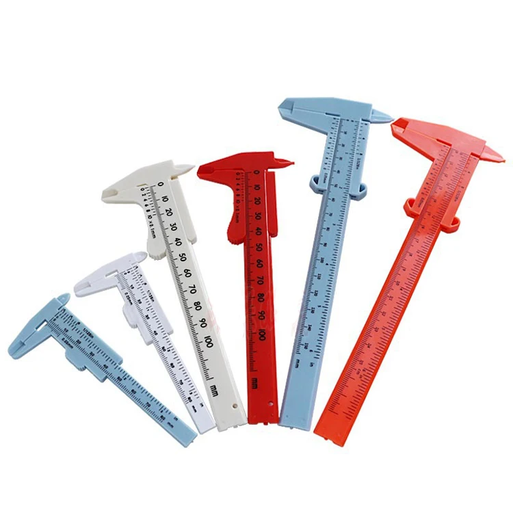 High Precision 80/100/120/150mm Measuring Tool Metric And Imperial Mini Plastic Vernier Calipers