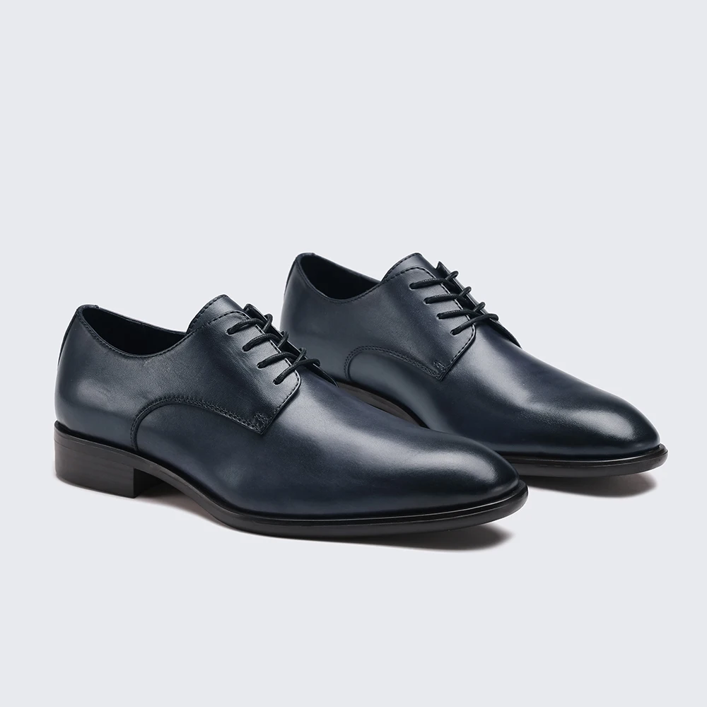 Elegant Wedding Original Lace-Up Leather Italian Men Pointed Toe Dress Shoes